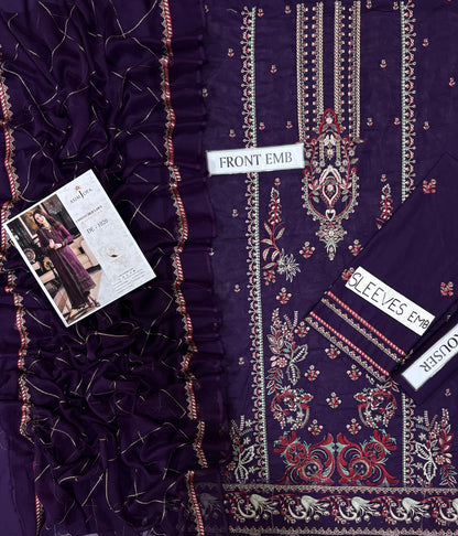 Asim Jofa Premium Embroidered 3 Piece Lawn Suit